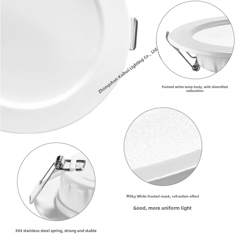 lampe encastrée ultra-mince à led personnalisable anti-éblouissement