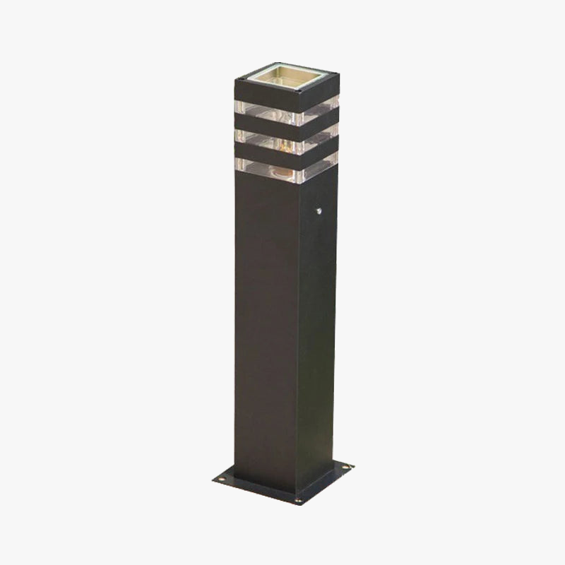 lampe extérieure carrée en aluminium led moderne pour jardin et parc