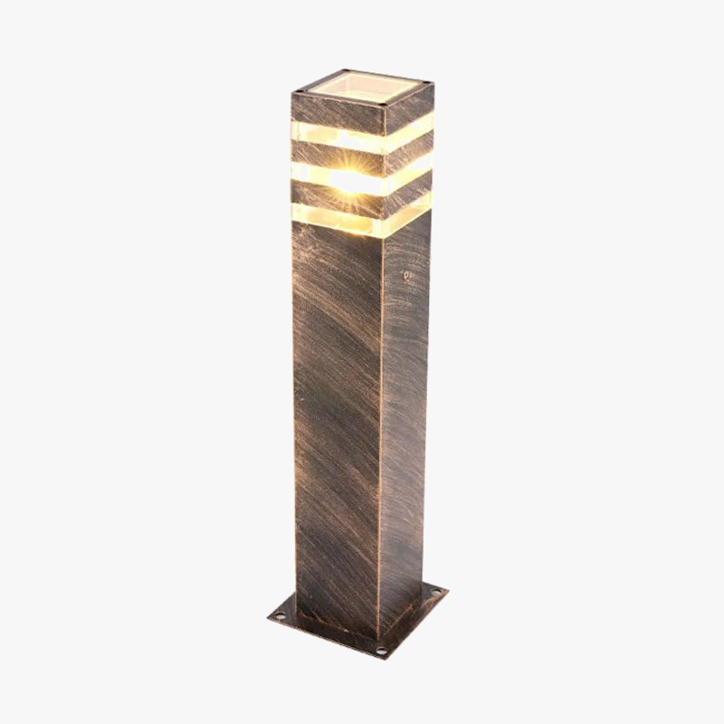 lampe extérieure carrée en aluminium led moderne pour jardin et parc