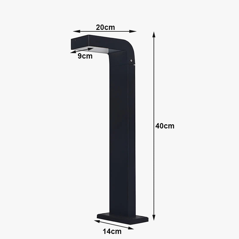 lampe extérieure à led étanche pour jardin et allée