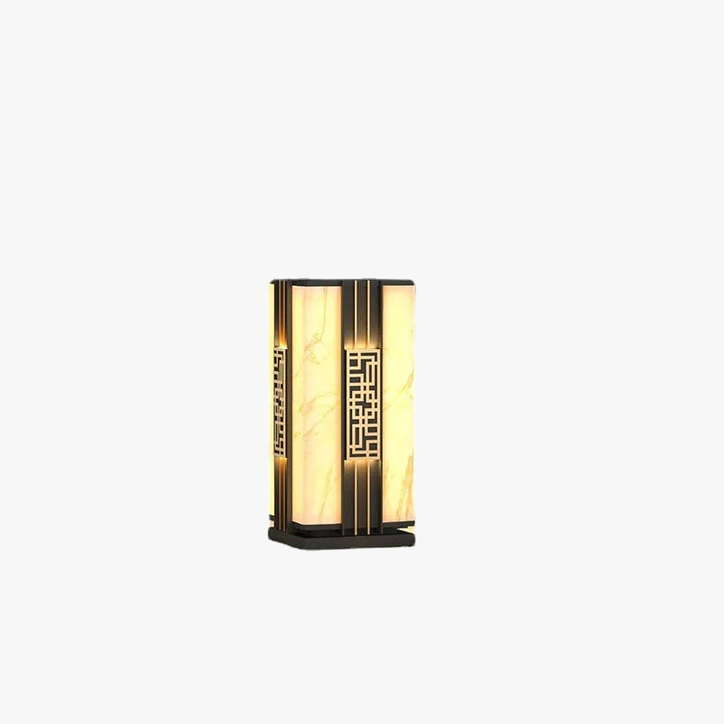 lampe extérieure solaire décorative imitation marbre pour jardin