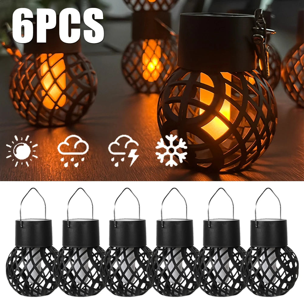 lampe extérieure solaire effet flamme pour jardin et patio