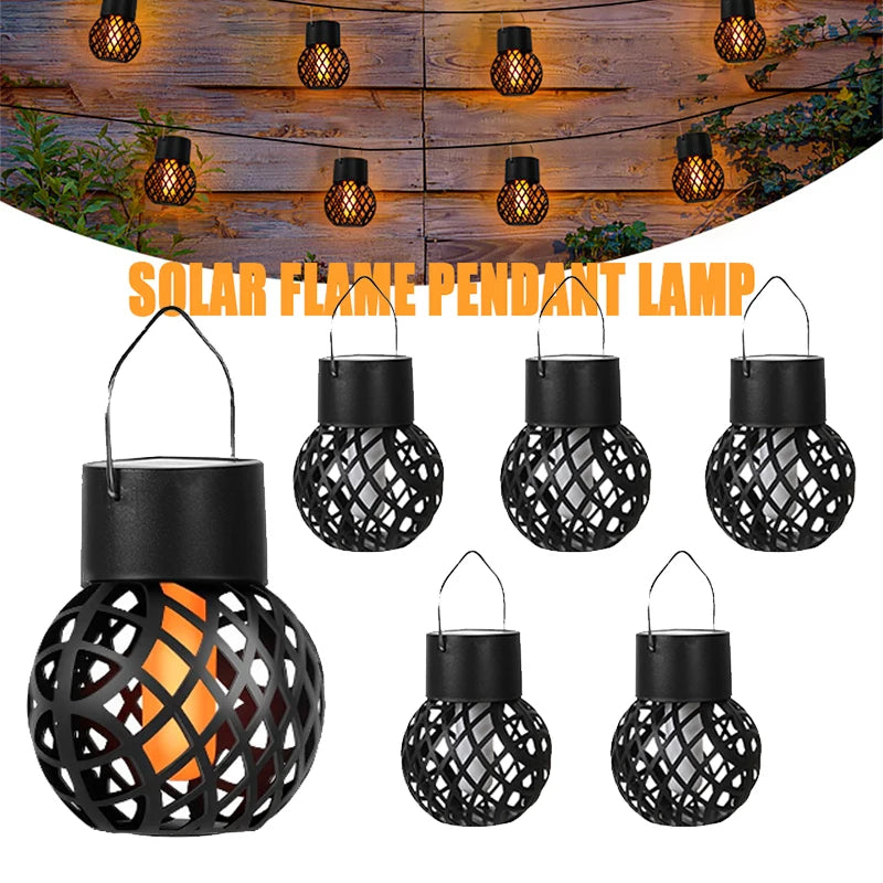 lampe extérieure solaire effet flamme pour jardin et patio