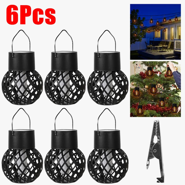 lampe extérieure solaire effet flamme pour jardin et patio