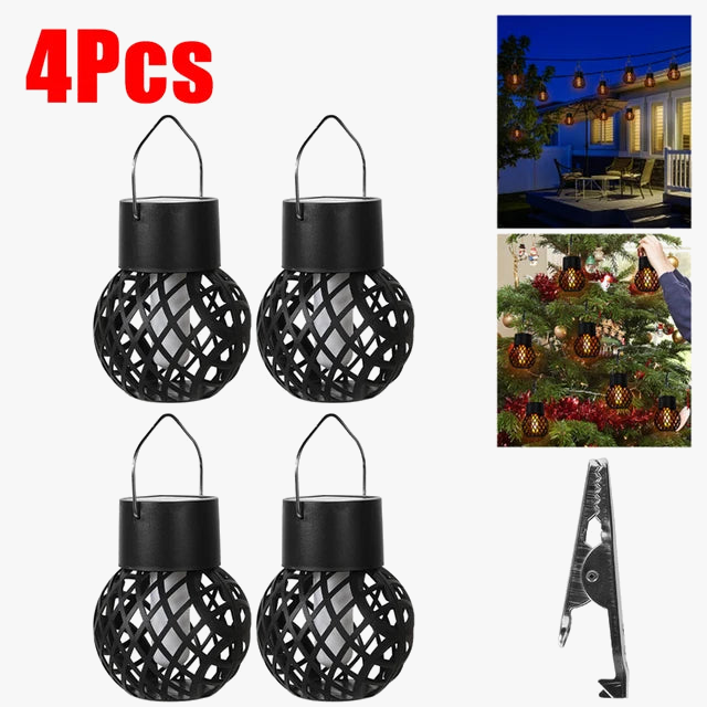 lampe extérieure solaire effet flamme pour jardin et patio