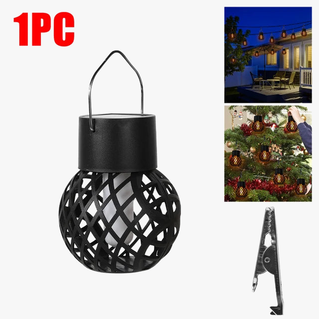 lampe extérieure solaire effet flamme pour jardin et patio
