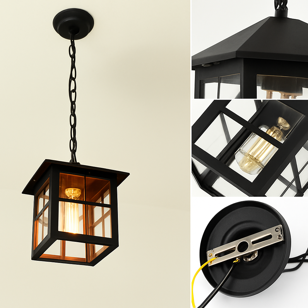 lampe extérieure suspendue étanche pour jardin et cour