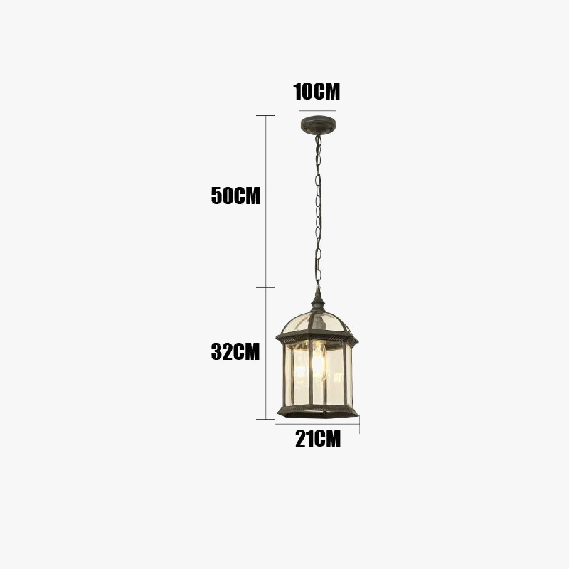 Lampe extérieure Suspension de jardin porte couloir balcon lampe suspendue lanterne étanche couloir allée cour plafonniers