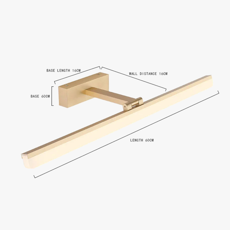 lampe frontale résistante à l'humidité pour miroir éclairage cosmétique