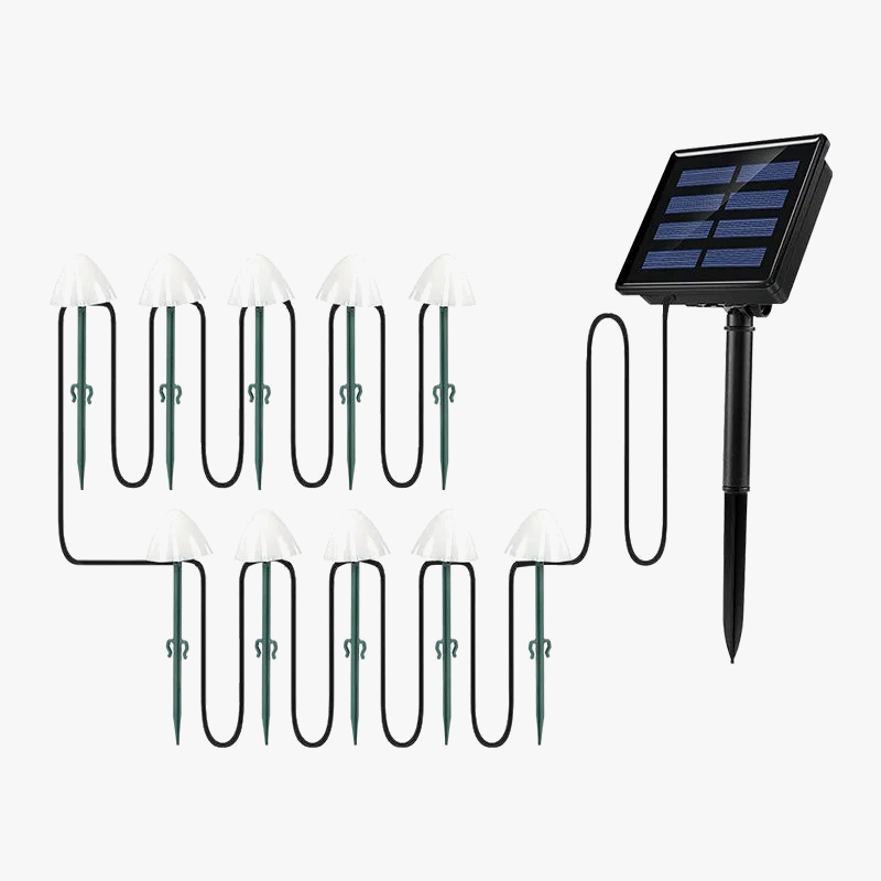 Lampe à gazon solaire champignon lampe à LED extérieure brillant sans électricité IP65 jardin décorer terrasse solaire étanche lumière de pelouse