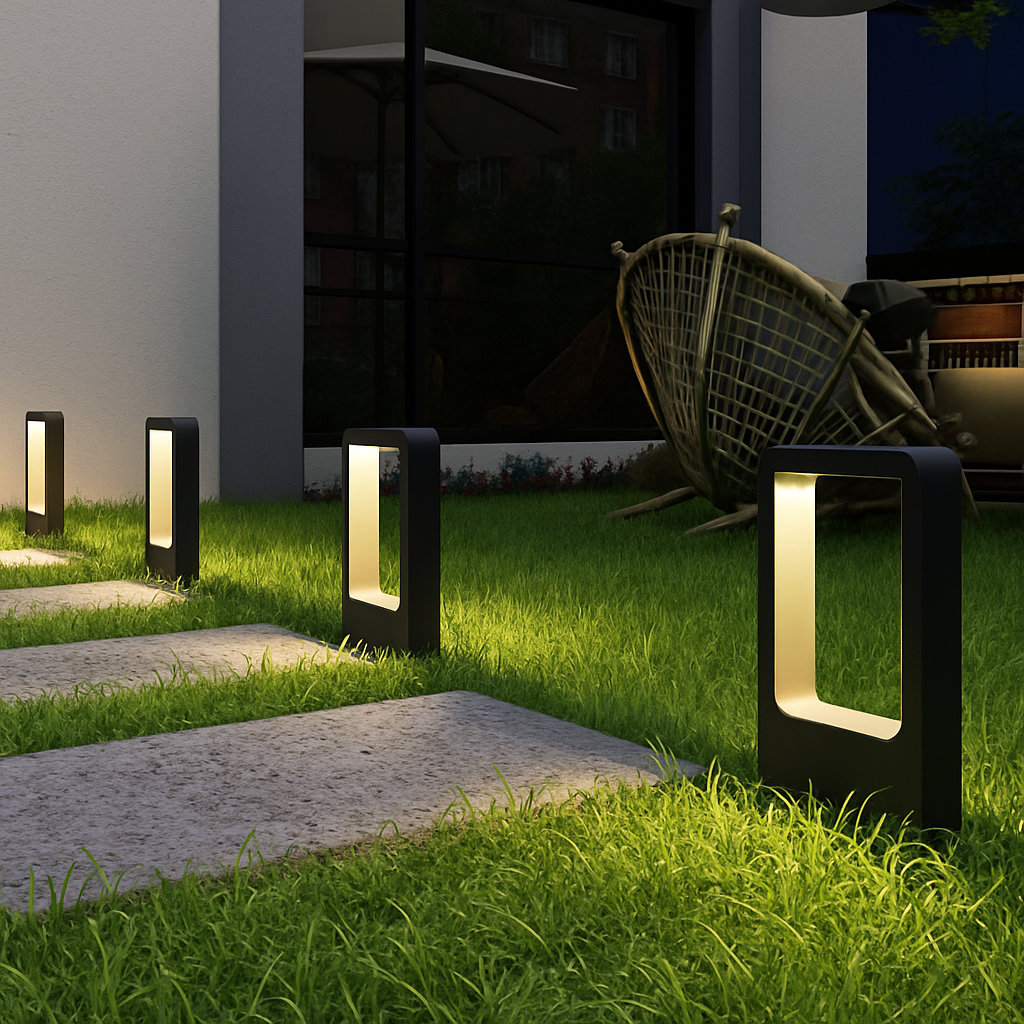 lampe IP68 étanche 15W LED jardin pelouse moderne en aluminium pilier lumière extérieure cour villa paysage pelouse bornes lumière