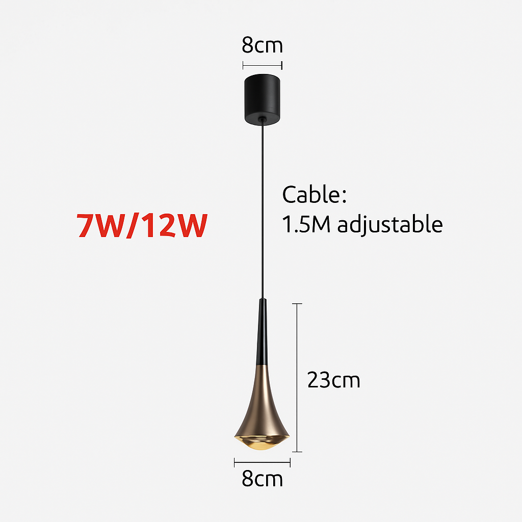 Lampe LED anti-éblouissante en aluminium