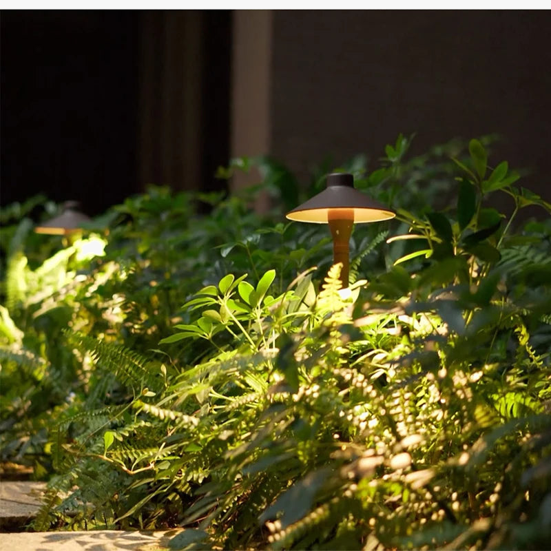 lampe LED champignon aluminium pour éclairage extérieur et jardin