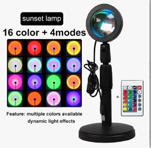 lampe led coucher de soleil veilleuse projecteur ambiance festive
