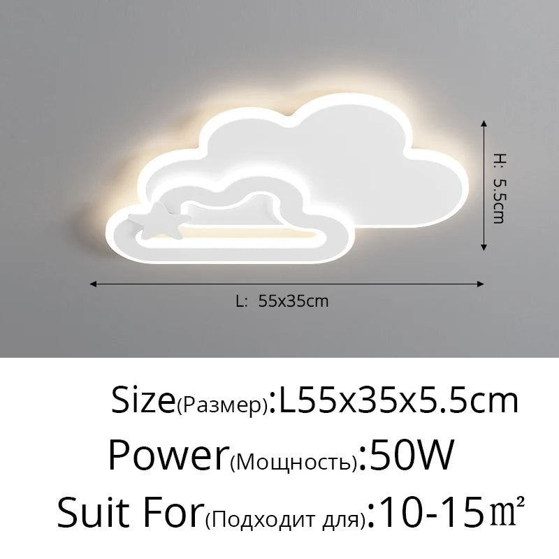lampe led créative pour chambre d'enfant motif avion et nuages