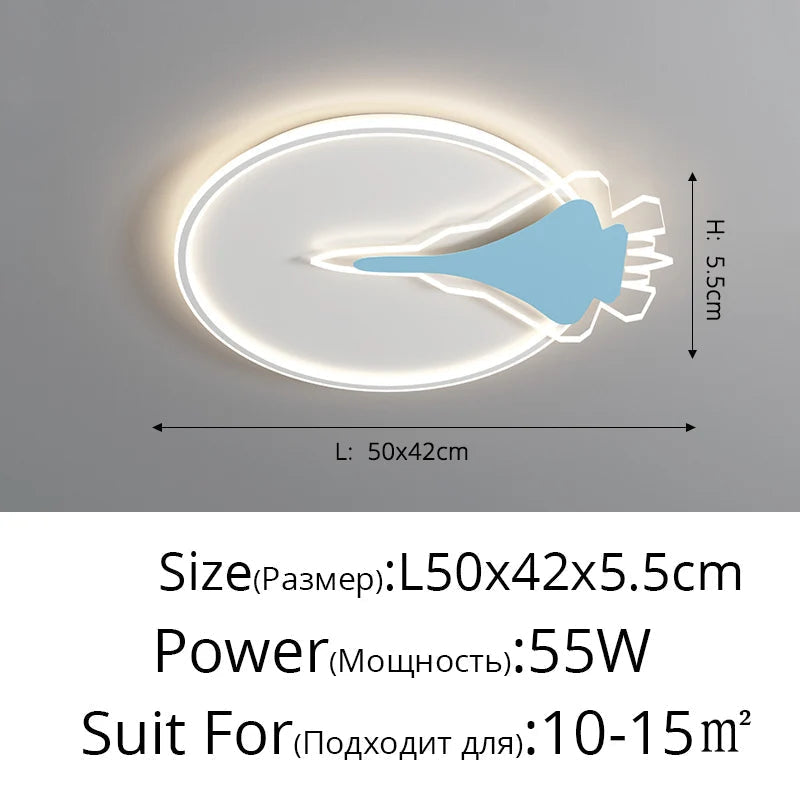 lampe led créative pour chambre d'enfant motif avion et nuages