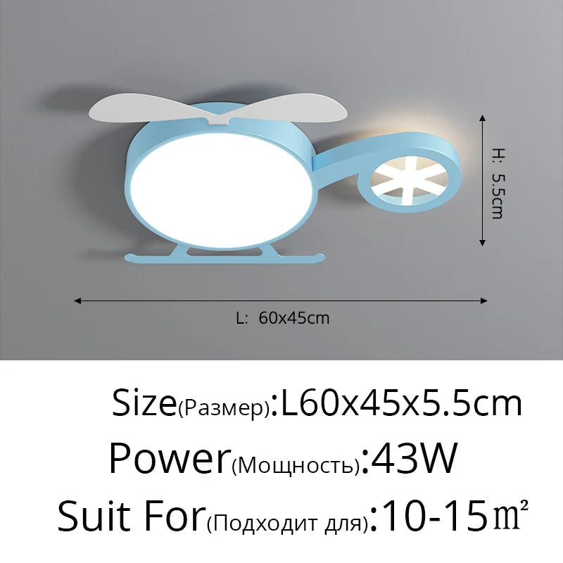 lampe led créative pour chambre d'enfant motif avion et nuages