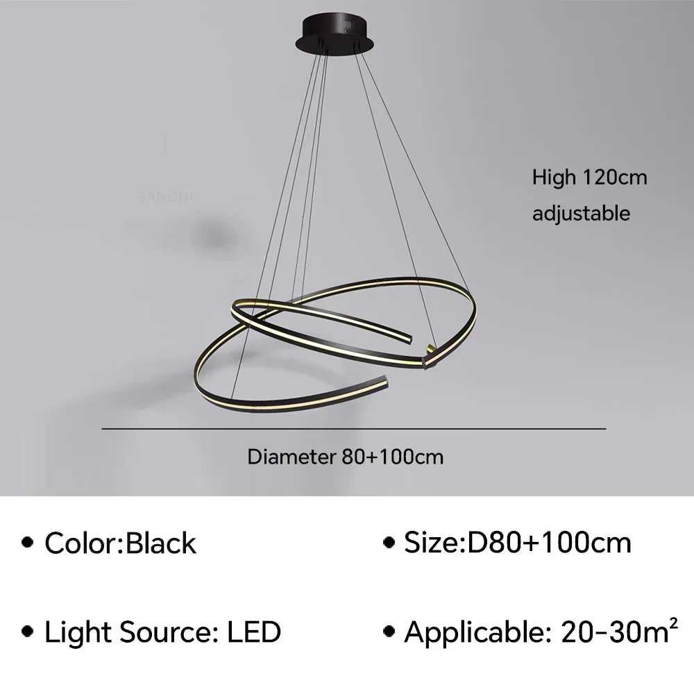 lampe led design moderne à suspendre pour intérieur