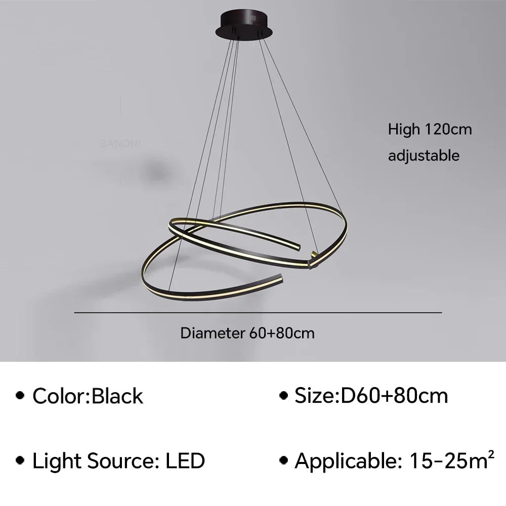 lampe led design moderne à suspendre pour intérieur