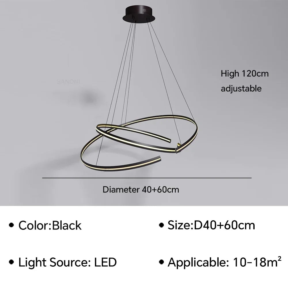 lampe led design moderne à suspendre pour intérieur