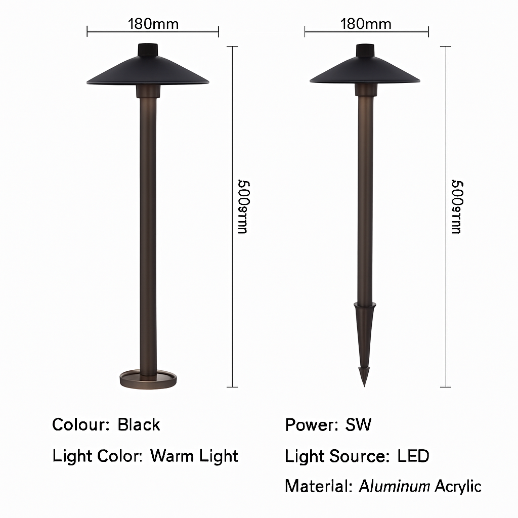 lampe led extérieure moderne en aluminium pour jardin et parc