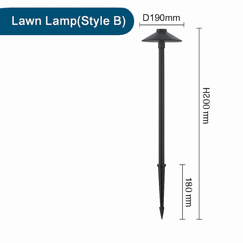 lampe led extérieure moderne en aluminium pour jardin et parc