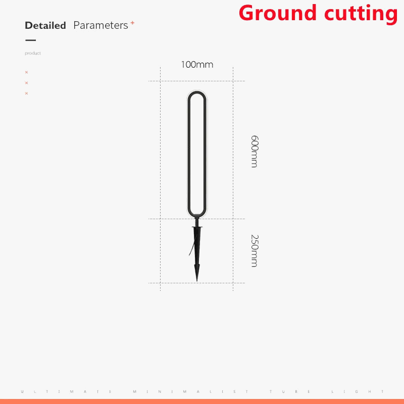 lampe LED extérieure ronde minimaliste pour jardin et allée