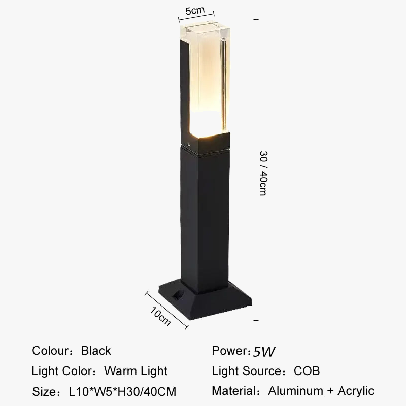 lampe led extérieure étanche éclairage moderne pour jardin et allée