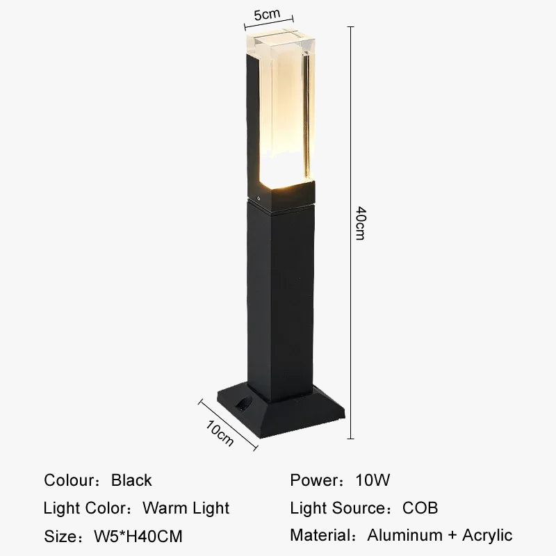lampe led extérieure étanche éclairage moderne pour jardin et allée