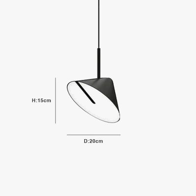 Suspension design led cône en métal moderne nordique intérieur