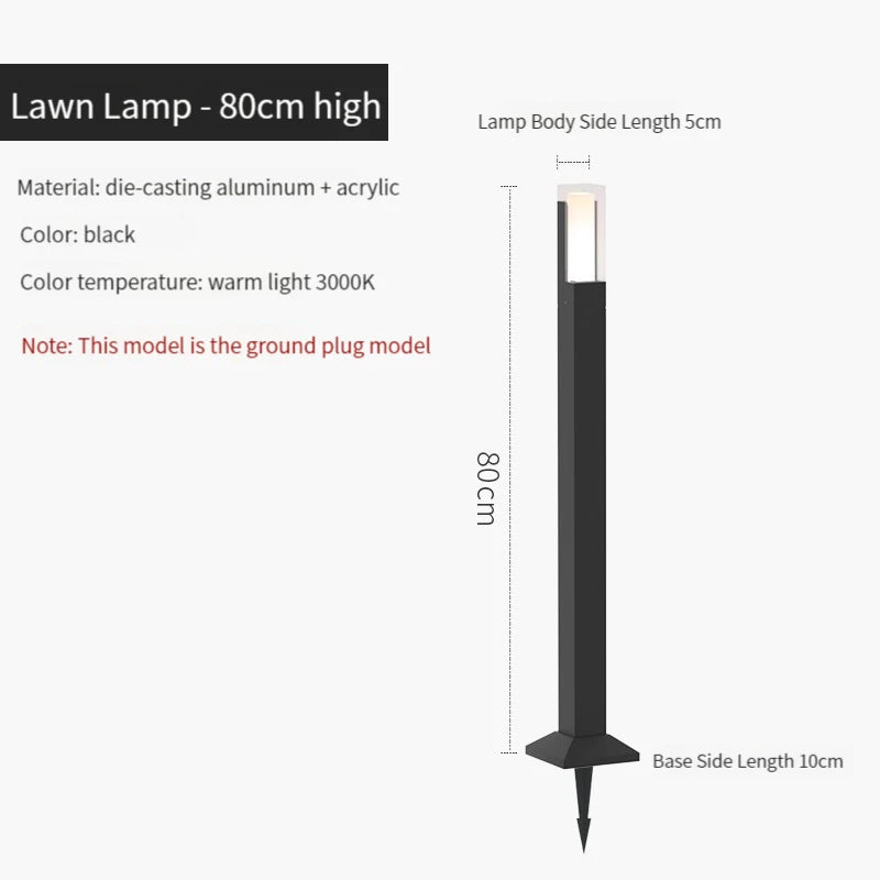 lampe led imperméable moderne pour extérieur en aluminium