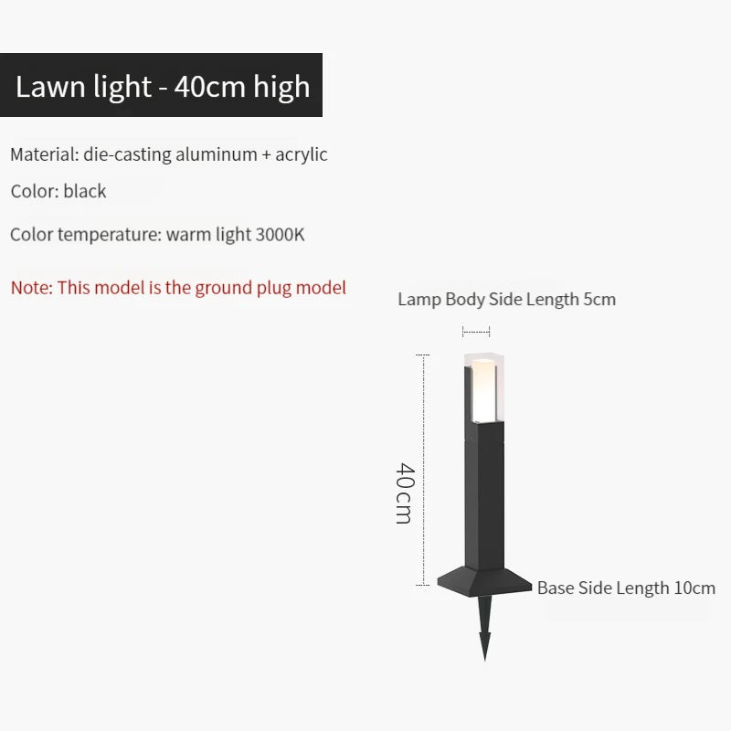 lampe led imperméable moderne pour extérieur en aluminium