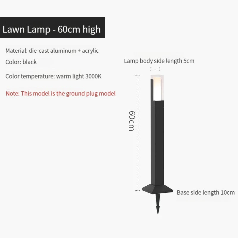 lampe led imperméable moderne pour extérieur en aluminium