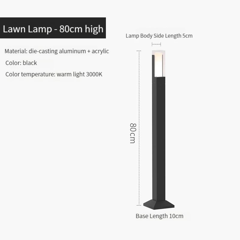 lampe led imperméable moderne pour extérieur en aluminium