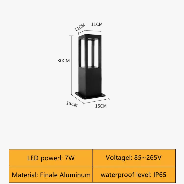 lampe led imperméable moderne pour extérieur jardin cour villa