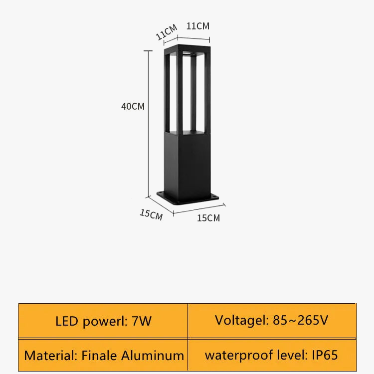 lampe led imperméable moderne pour extérieur jardin cour villa