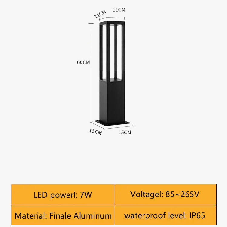 lampe led imperméable moderne pour extérieur jardin cour villa