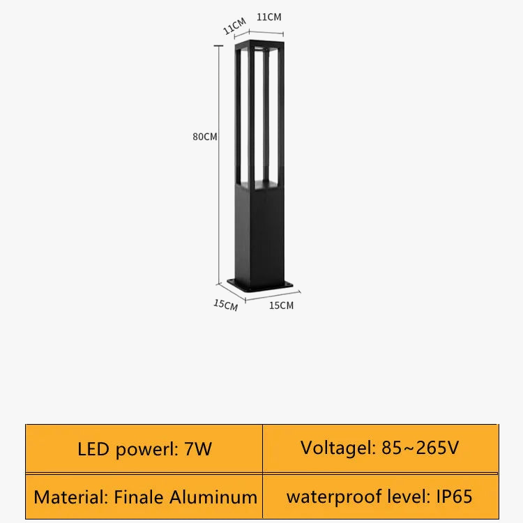lampe led imperméable moderne pour extérieur jardin cour villa