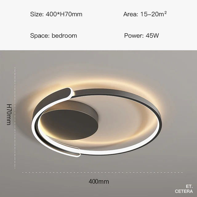 lampe led moderne en forme d'anneau pour intérieur