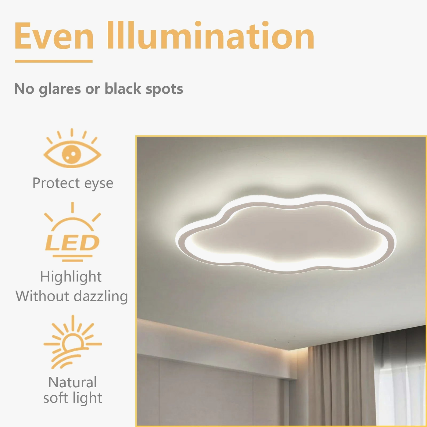 lampe led moderne en forme de nuage pour décoration d'enfants