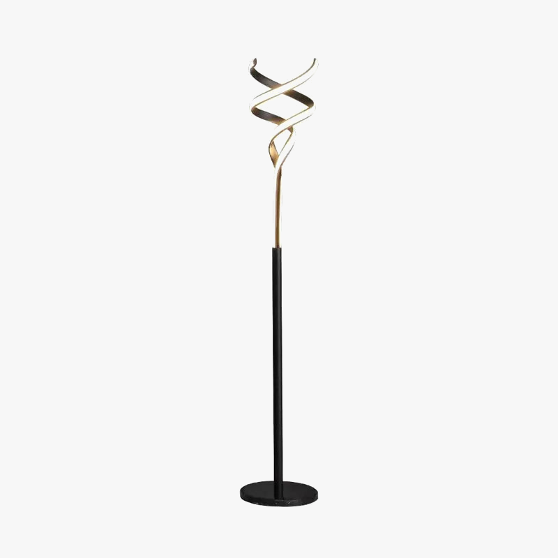 Lampadaire led moderne luxe spirale double télécommande gradation