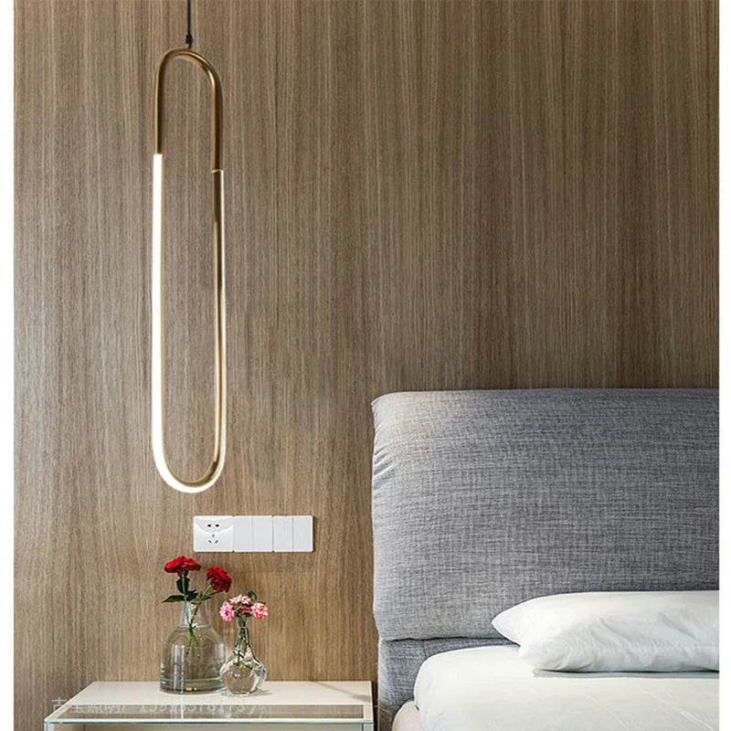 lampe led nordique en forme de u luminaire suspendu décoratif moderne