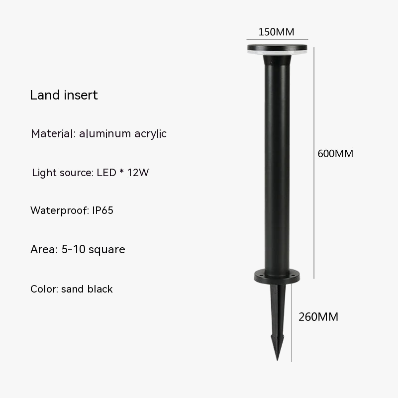 Lampe LED pour pelouse
