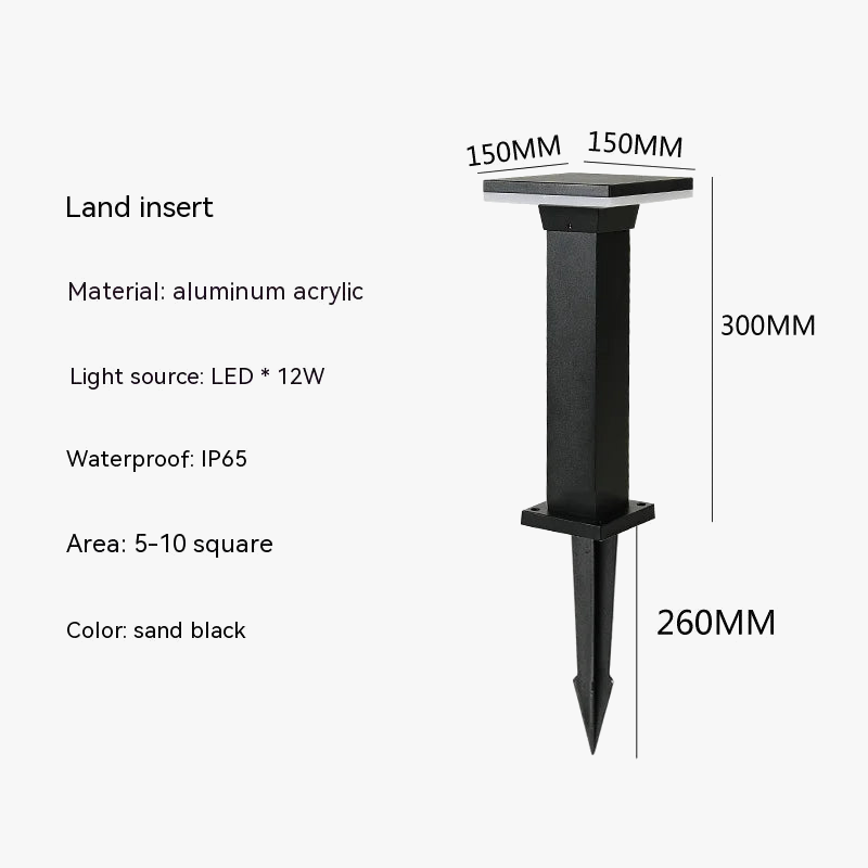Lampe LED pour pelouse
