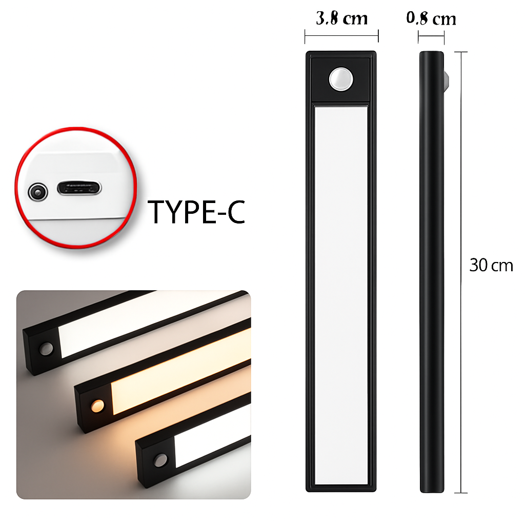 lampe led rechargeable sans fil avec capteur de mouvement