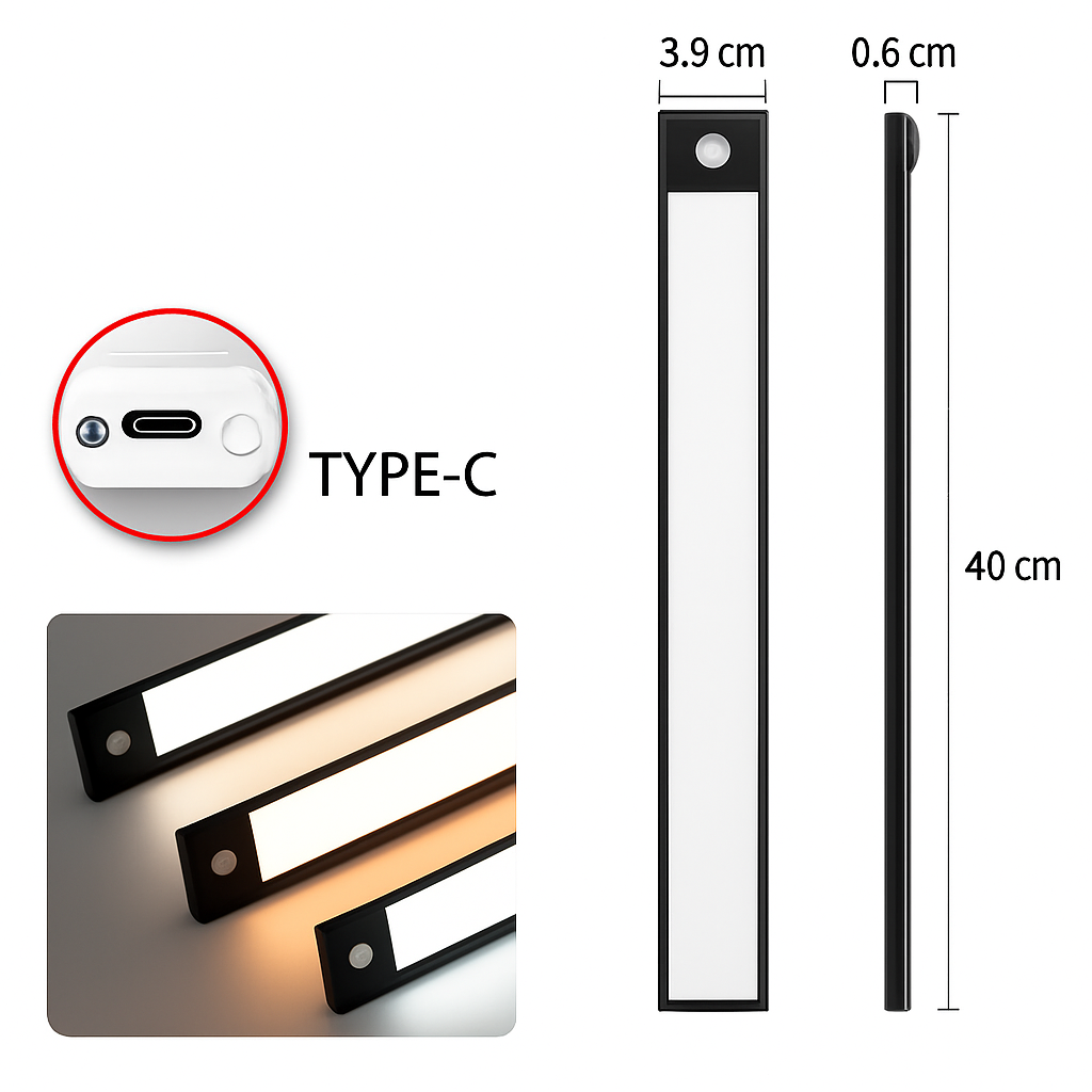 lampe led rechargeable sans fil avec capteur de mouvement
