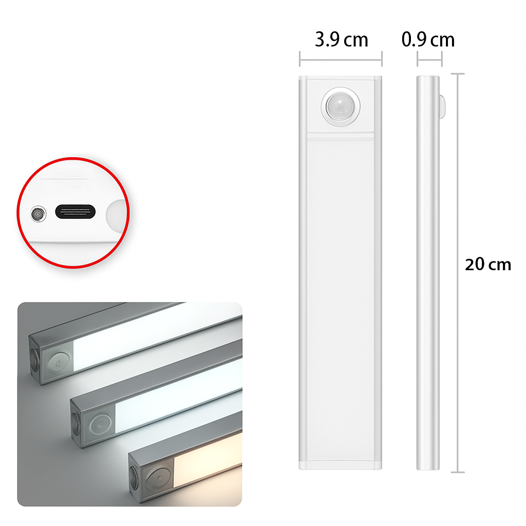 lampe led rechargeable sans fil avec capteur de mouvement