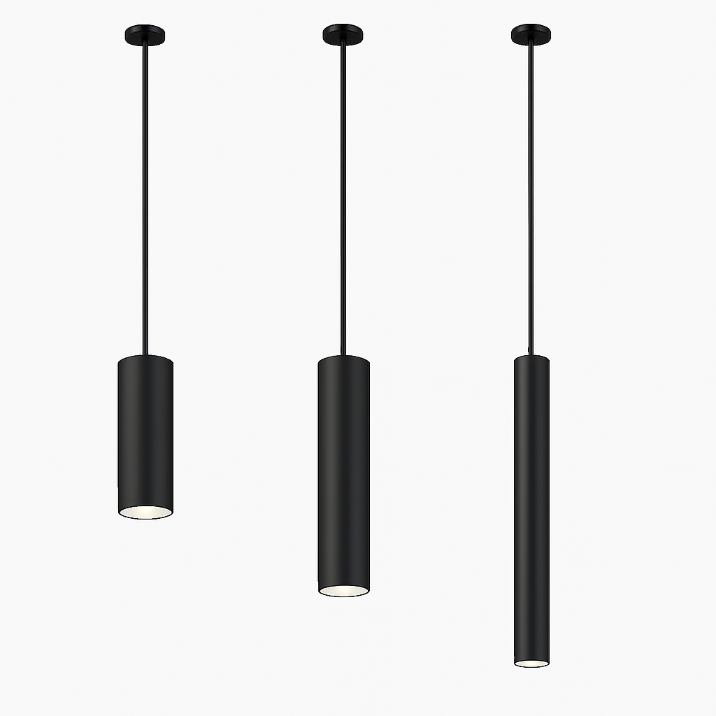 lampe led suspendue design moderne tube long luminaire décoratif