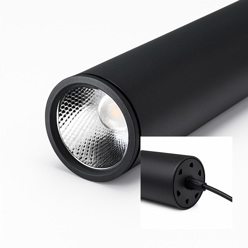 lampe led suspendue design moderne tube long luminaire décoratif