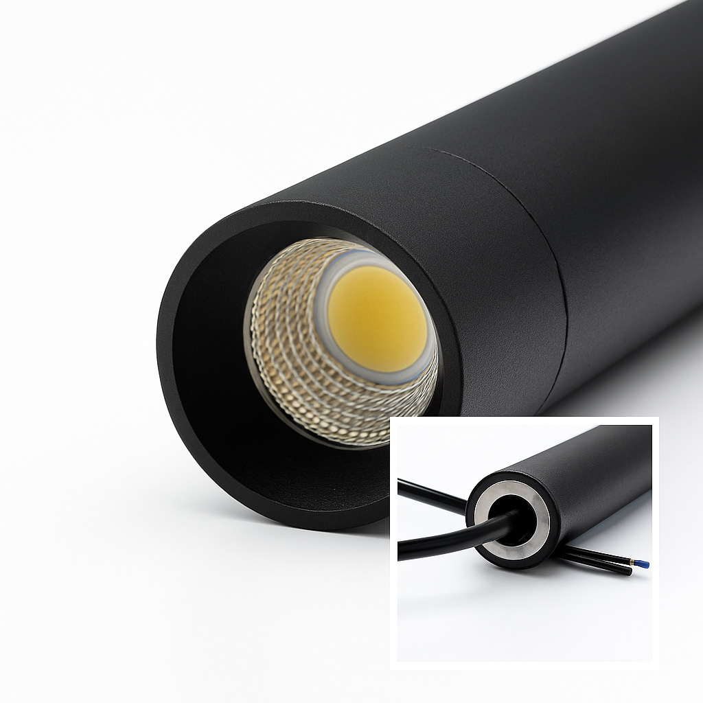 lampe led suspendue design moderne tube long luminaire décoratif